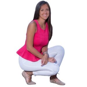 NWT JON & ANNA Peplum Lace Overlay Tank